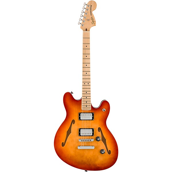 Squier Affinity Series Starcaster Deluxe Maple Fingerboard Electric Guitar Sienna Sunburst