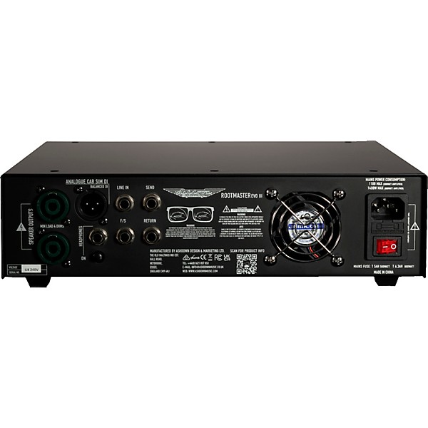 Ashdown Rootmaster RM-500-EVO III 500W Bass Amp Head Black