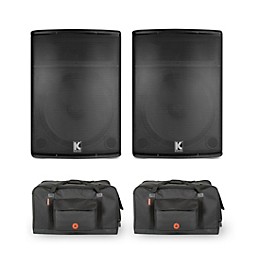 Kustom PA KPX15 15" Passive Speakers With Road Runner Bags