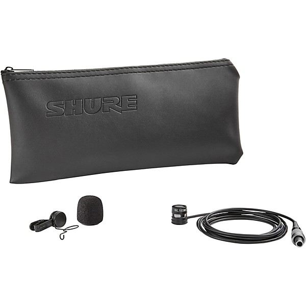 Shure WL185MB/S-LM3 Cardioid Condenser Lavalier w/ LEMO Termination Black