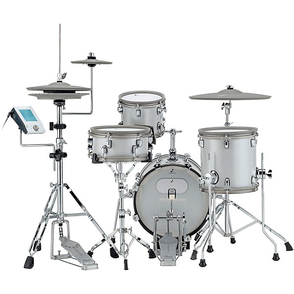 EFNOTE mini Acoustic Designed Electronic Drum Set White Sparkle