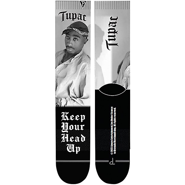 Perri's Perri's Tupac Keep Your Heads Up Socks Black