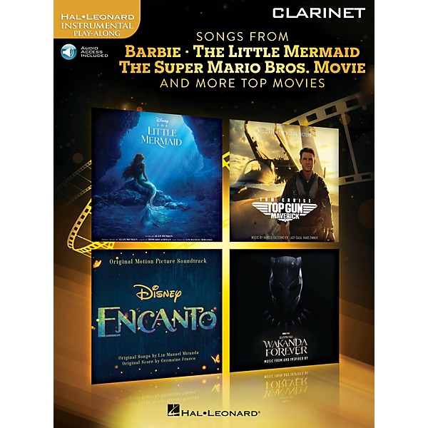 Hal Leonard Songs from Barbie, The Little Mermaid, The Super Mario Bros. Movie, and More Top Movies for Clarinet Instrumen...