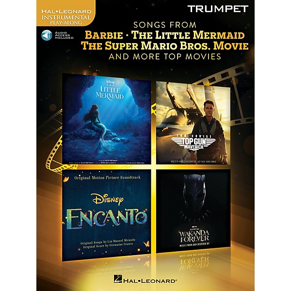 Hal Leonard Songs from Barbie, The Little Mermaid, The Super Mario Bros. Movie, and More Top Movies for Trumpet Instrument...