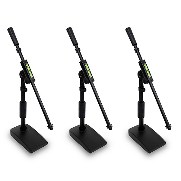 Shure Shure Compact Low-Profile Mic Stand With Single-Section Boom 3-Pack