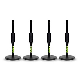 Shure Shure Round 6" Base Desktop Mic Stand With Standard Height-Adjustable Twist Clutch 4-Pack