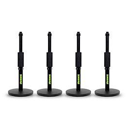 Shure Shure Round 6" Base Desktop Mic Stand With Standard Height-Adjustable Twist Clutch 4-Pack