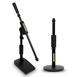 Shure Shure Round 6" Base Desktop Mic Stand and Compact Low-Profile Mic Stand With Single-Section Boom Set