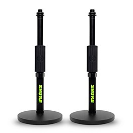 Shure Shure Round 6" Base Desktop Mic Stand With Standard Height-Adjustable Twist Clutch 2-Pack