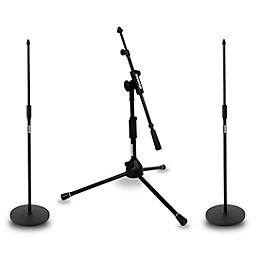 Shure Shure Round 12" Base and Low Profile Tripod Mic Stand Set