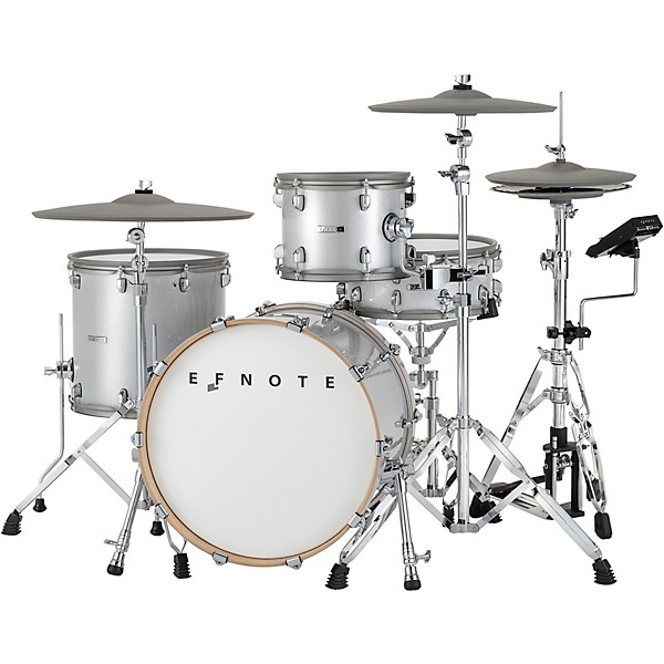 EFNOTE 7 Acoustic Designed Electronic Drum Set White Sparkle