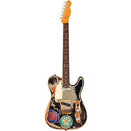 Fender Custom Shop Joe Strummer Telecaster Limited Edition Electric Guitar Master Built By Paul Waller Aged Black over 3-Color Sunburst