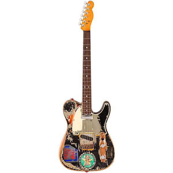 Fender Custom Shop Joe Strummer Telecaster Limited Edition Electric Guitar Master Built By Paul Waller Aged Black over 3-C...