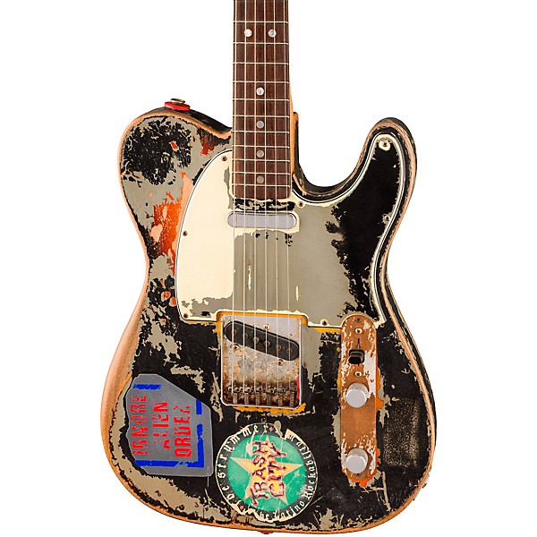 Fender Custom Shop Joe Strummer Telecaster Limited Edition Electric Guitar Master Built By Paul Waller Aged Black over 3-C...