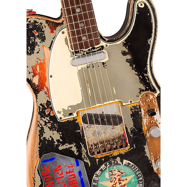 Fender Custom Shop Joe Strummer Telecaster Limited Edition Electric Guitar Master Built By Paul Waller Aged Black over 3-C...