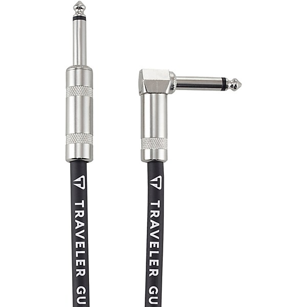 Traveler Guitar Traveler Guitar Braided Straight to Angle Instrument Cable 10 ft. Black