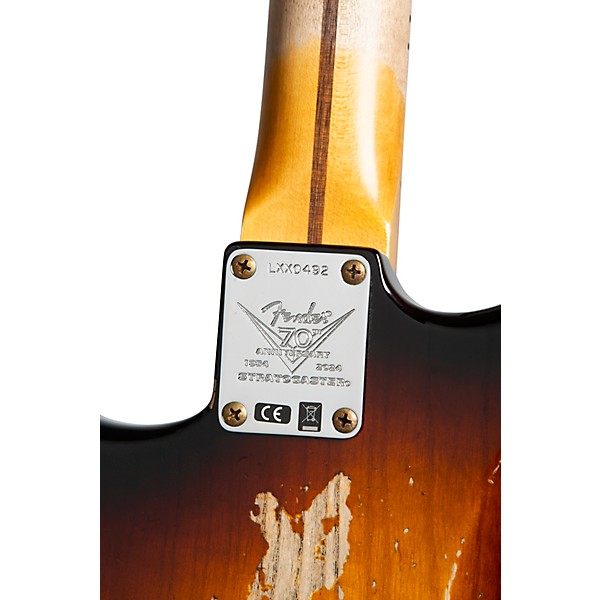 Fender Custom Shop Guitar Center Limited-Edition 70th Anniversary 1954 Stratocaster Relic Electric Guitar Wide Fade 2-Colo...