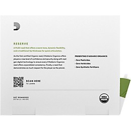 D'Addario Woodwinds Organic Reserve Alto Saxophone Reeds 3 25 Pack