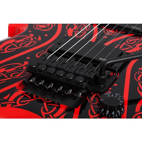 Wylde Audio Warhammer FR Norse Dragon Pinstripe Electric Guitar Red