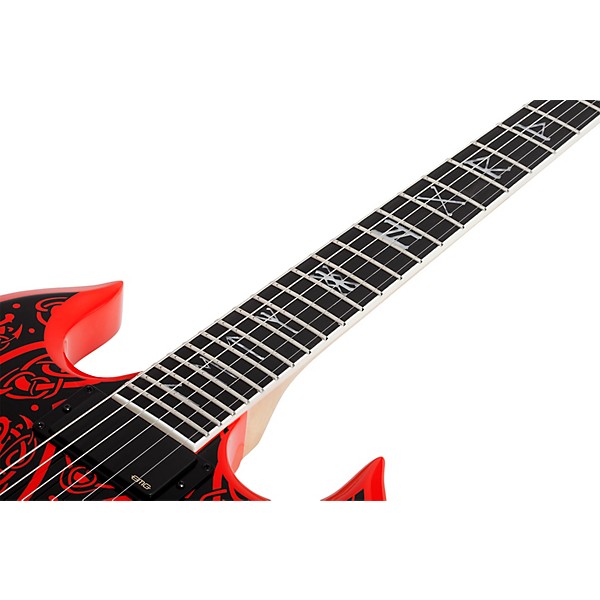 Wylde Audio Warhammer FR Norse Dragon Pinstripe Electric Guitar Red