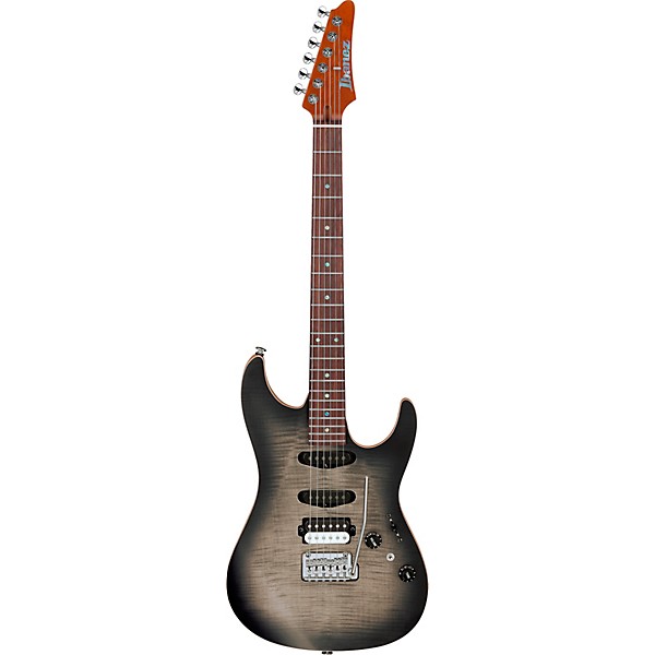 Ibanez Tom Quayle Signature 6str Electric Guitar Charcoal Black Burst Flat