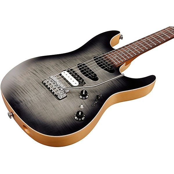 Ibanez Tom Quayle Signature 6str Electric Guitar Charcoal Black Burst Flat