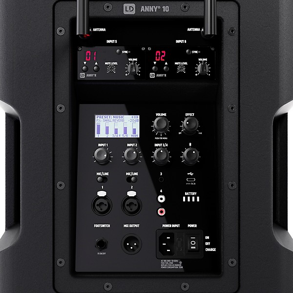 LD Systems ANNY 10 Portable Battery-Powered Speaker With Dual Wireless Handheld Mics B5.1