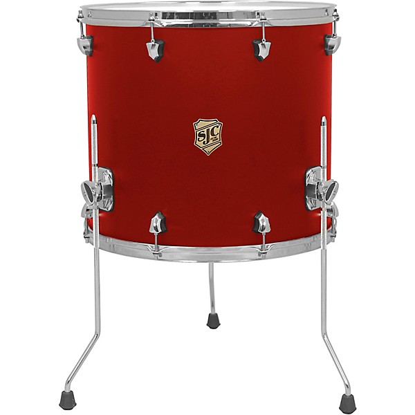 SJC Drums Tour Series Add-On Floor Tom With Chrome Hardware 16 x 18 in. Tuscan Red