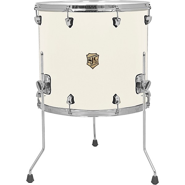 SJC Drums Tour Series Add-On Floor Tom With Chrome Hardware 16 x 18 in. Antique White