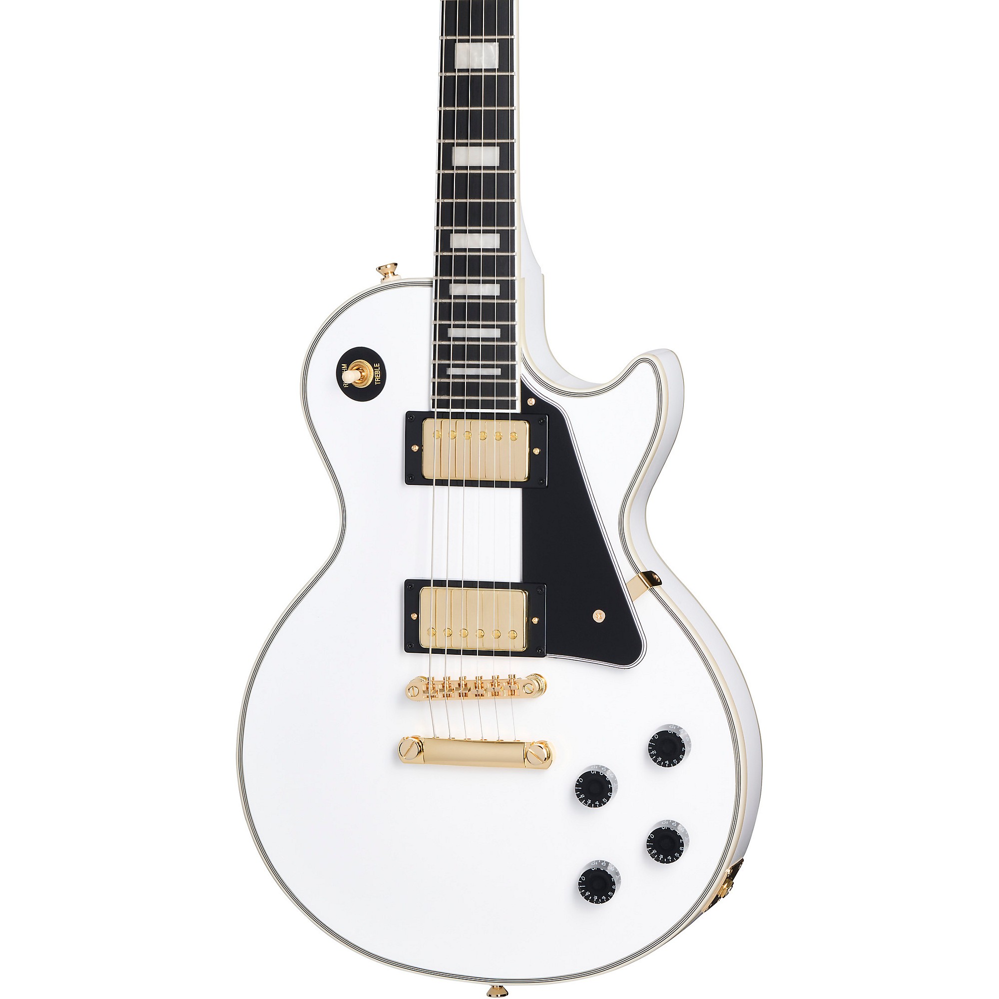 ギター Epiphone Les Paul Custom White Epiphone Les Paul Custom Electric Guitar - Alpine White | Guitar