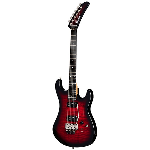 Kramer 84 HH Quilt Electric Guitar Red Burst