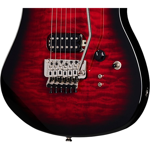 Kramer 84 HH Quilt Electric Guitar Red Burst