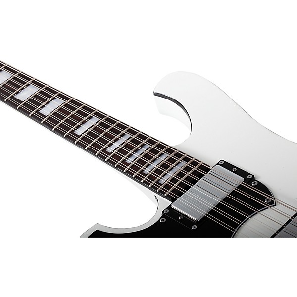 Schecter Guitar Research Stargazer-12 String Left Handed Electric Guitar Gloss White