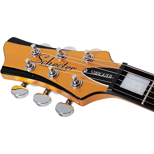 Schecter Guitar Research Stargazer-6 Vibrato Left Handed Electric Guitar Metallic Gold