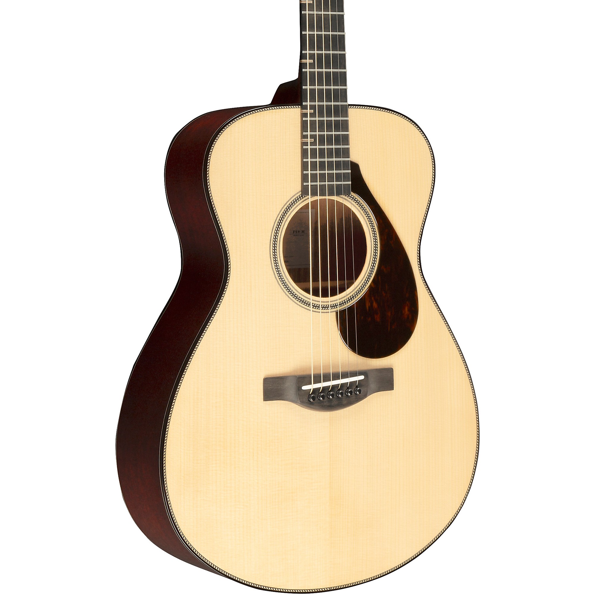 Platinum Yamaha FS9 Mahogany Concert Acoustic Guitar Natural