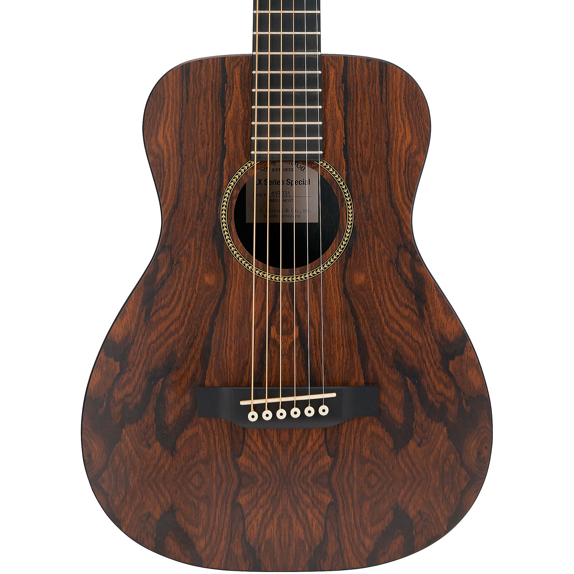 Martin LX1 Special X Series HPL Ziricote Acoustic Guitar Natural | Guitar  Center