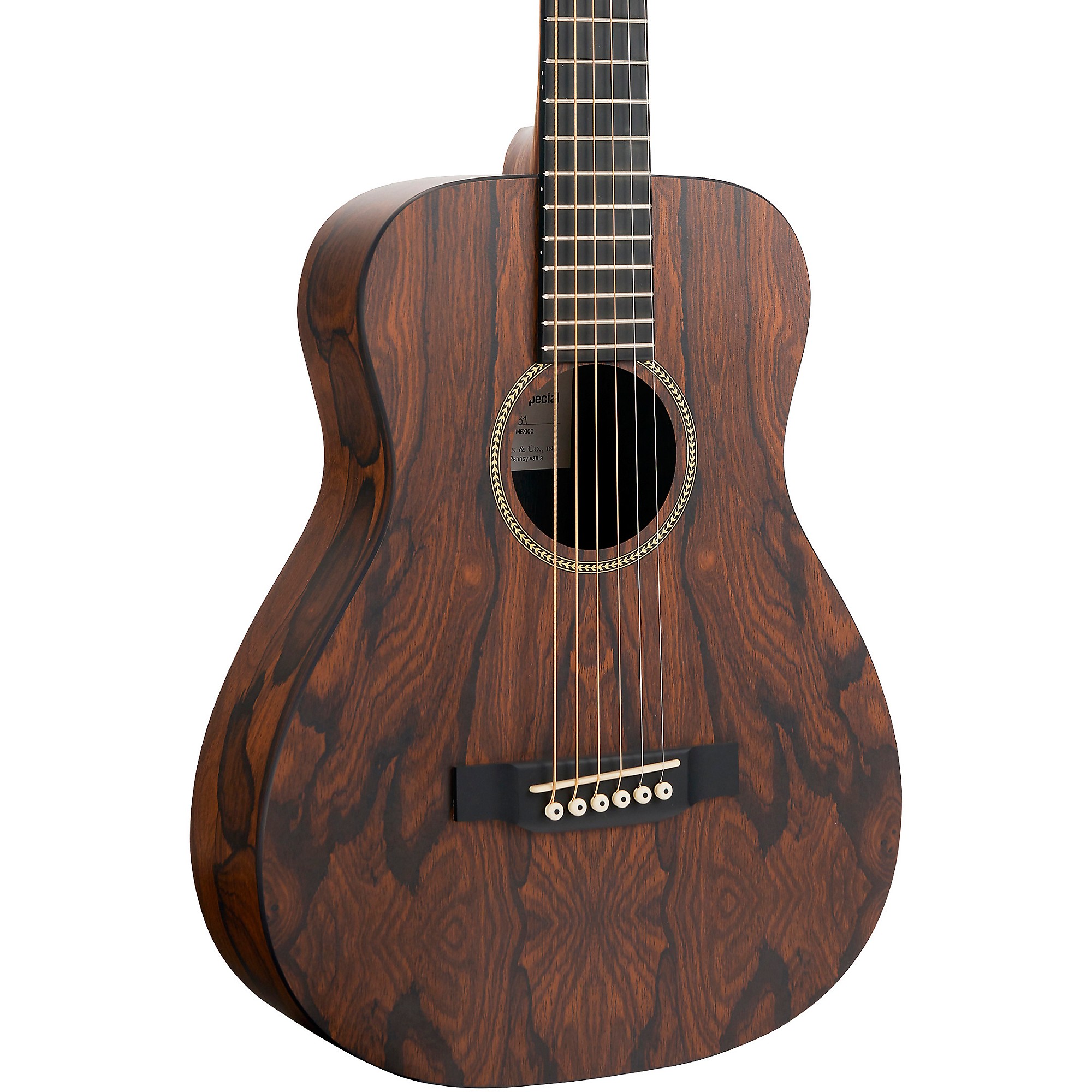 Martin LX1 Special X Series HPL Ziricote Acoustic Guitar Natural | Guitar  Center