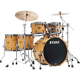 ... TAMA Starclassic Walnut/Birch 5-Piece Shell Pack With 22" Bass Drum and Black Nickel Shell Hardware Matte Natural Tamo Ash