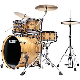 TAMA Starclassic Walnut/Birch 5-Piece Shell Pack With 22" Bass Drum and Black Nickel Shell Hardware Matte Natural Tamo Ash