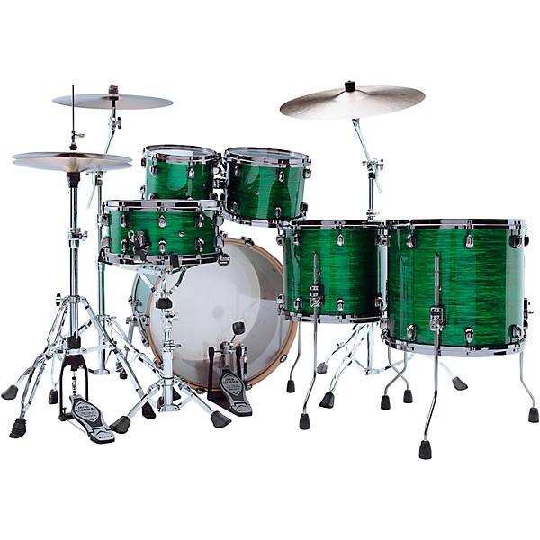 TAMA Starclassic Walnut/Birch 5-Piece Shell Pack With 22" Bass Drum and Black Nickel Shell Hardware Jade Silk