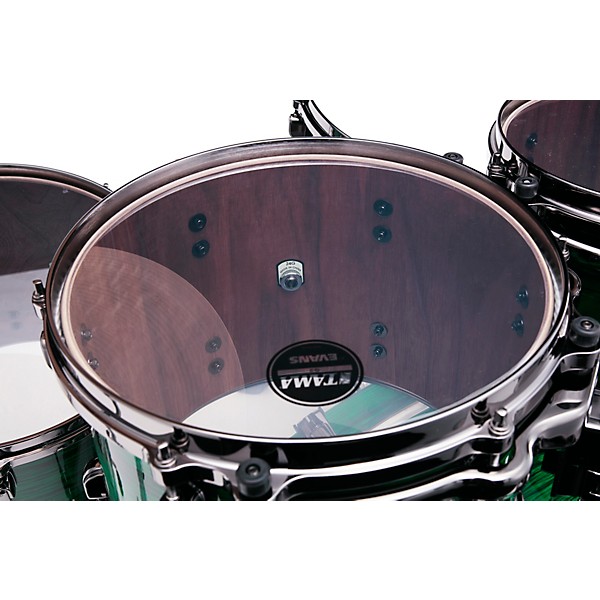 TAMA Starclassic Walnut/Birch 5-Piece Shell Pack With 22" Bass Drum and Black Nickel Shell Hardware Jade Silk