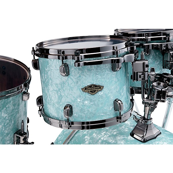 TAMA Starclassic Walnut/Birch 5-Piece Shell Pack With 22" Bass Drum and Black Nickel Shell Hardware Ice Blue Pearl