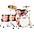 TAM... TAMA Starclassic Walnut/Birch 5-Piece Shell Pack With 22" Bass Drum and Black Nickel Shell Hardware Red & White Oyster