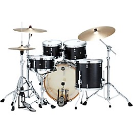 TAMA S.L.P. Fat Spruce 5-Piece Shell Pack With 20" Bass Drum Satin Charcoal Black