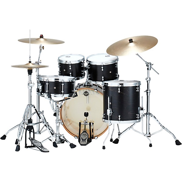 TAMA S.L.P. Fat Spruce 5-Piece Shell Pack With 20" Bass Drum Satin Charcoal Black