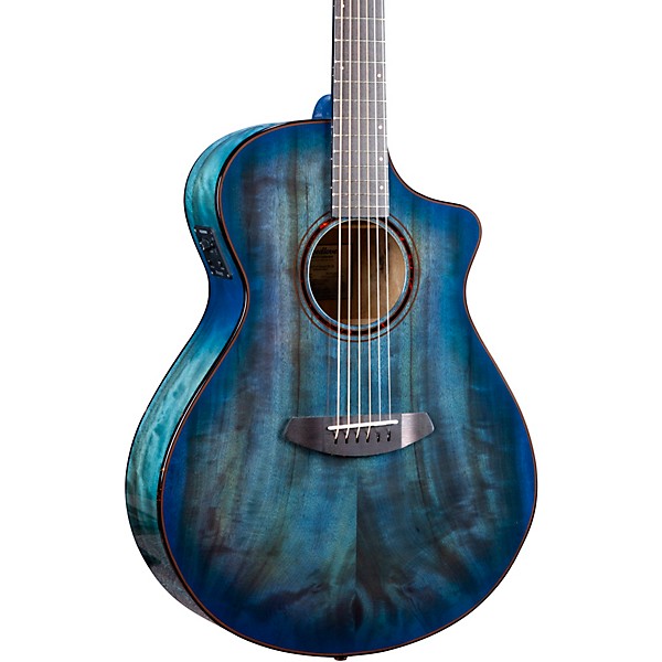 Breedlove Pursuit Exotic S Concert Myrtlewood Acoustic-Electric Guitar Blue Eyes