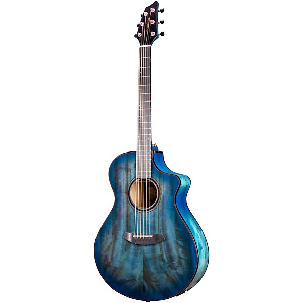 Breedlove Pursuit Exotic S Concert Myrtlewood Acoustic-Electric Guitar Blue Eyes