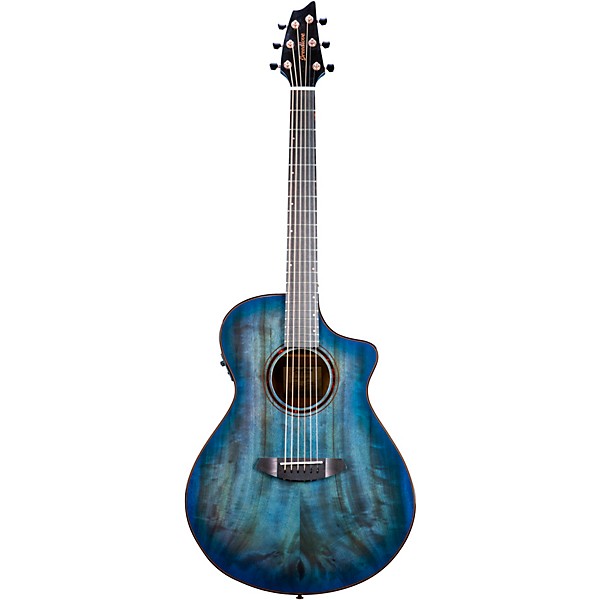 Breedlove Pursuit Exotic S Concert Myrtlewood Acoustic-Electric Guitar Blue Eyes