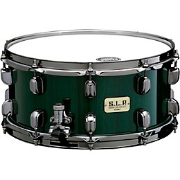 TAMA S.L.P. Bubinga/Maple Snare Drum 14 x 6.5 in. Malachite Green Zebrawood