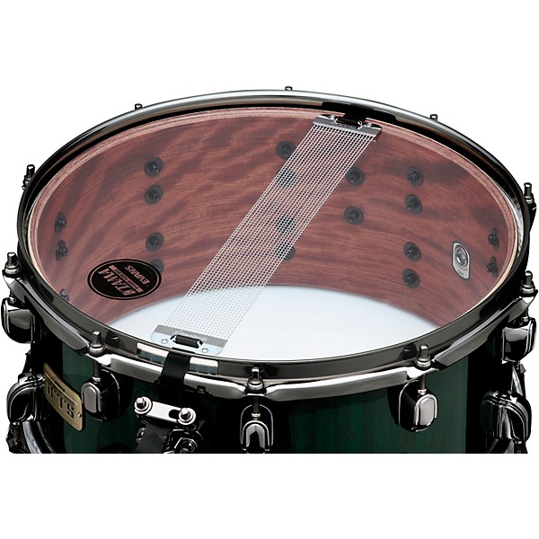 TAMA S.L.P. Bubinga/Maple Snare Drum 14 x 6.5 in. Malachite Green Zebrawood